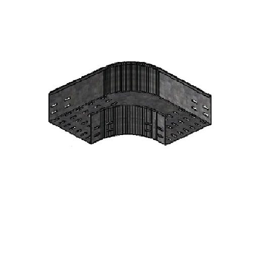 وطن اليكتريك, كوع ايلبو 90 درجة افقي حامل كابلات تراي معدن مقاس 10*10 سم, سماكة 1 ملم, جلفنة على البارد