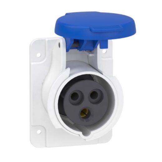 شنايدر, بريزة صاروخ عدلة للتثبيت على اللوحة براتيكا , بقدرة 16 امبير 200/250 فولت, 2P+E, , IP44