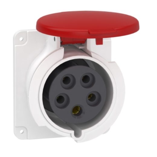 شنايدر, بريزة صاروخ عدلة للتثبيت على اللوحة براتيكا, بقدرة 32 امبير 380/415 فولت, 3P+N+E, , IP44