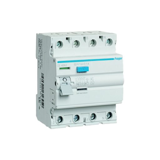 هاجر, قاطع حماية من التسرب الارضي , رباعي, 100مللي امبير, 80امبير