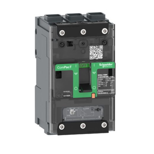 شنايدر, قاطع سكينة كوم باكت, NSXm, قيمة قابلة للضبط حرارية, TMD وحدة فصل الكتروني , 70 كيلو امبير, 100 امبير