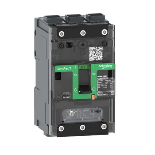 شنايدر, قاطع سكينة كوم باكت, NSXm, قيمة قابلة للضبط حرارية, TMD وحدة فصل الكتروني , 50 كيلو امبير, 160 امبير