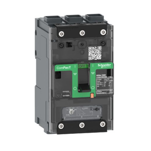 شنايدر, قاطع سكينة كوم باكت, NSXm, قيمة قابلة للضبط حرارية, TMD وحدة فصل الكتروني , 50 كيلو امبير, 63 امبير