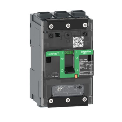 شنايدر, قاطع سكينة كوم باكت, NSXm, قيمة قابلة للضبط حرارية , TMD وحدة فصل الكتروني , 50 كيلو امبير, 100 امبير