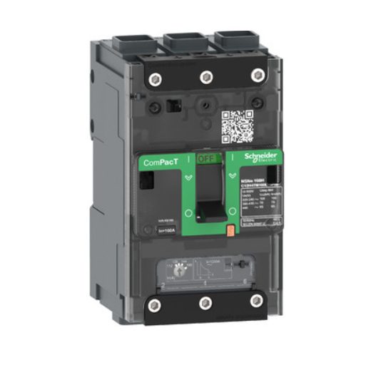 شنايدر, قاطع سكينة كوم باكت, NSXm, قيمة قابلة للضبط حرارية, TMD وحدة فصل الكتروني , 50 كيلو امبير, 80 امبير