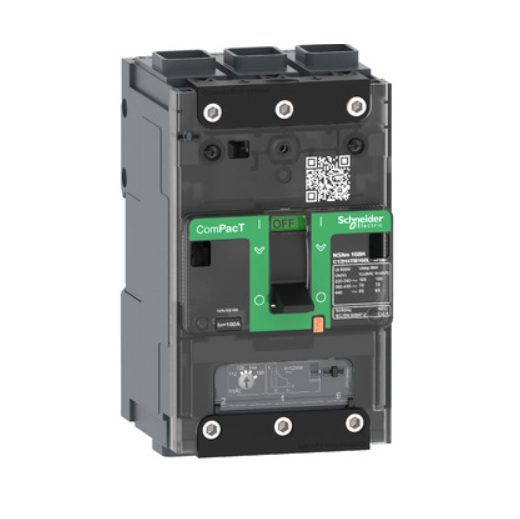 شنايدر, قاطع سكينة كوم باكت, NSXm, قيمة قابلة للضبط حرارية , TMD وحدة فصل الكتروني , 36 كيلو امبير, 100 امبير