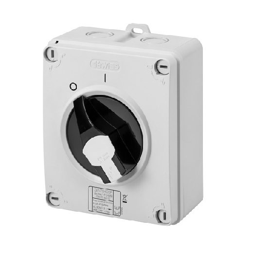 جيويس, ديسكونكت سويتش, فصل HP, علبة بلاستيك, 40 امبير, 220 فولت, 2Pole, IP66