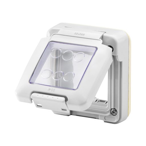 جيويس غطاء علبة IP55 خارج الحائط عازل للماء ووتر برووف , 2 فتحة