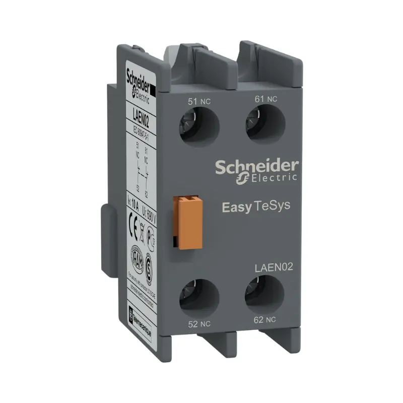 شنايدر LAEN02، اوفرلود الكتروني، كتلة تلامس مساعدة، تحكم سهل TeSys، 2NC، لـ LC1E/CAE