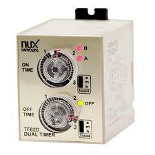 tf62dp-30 twin timer تايمر ثنائي متعدد الفولت والزمن nux